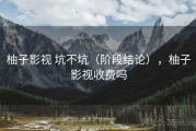 柚子影视 坑不坑（阶段结论），柚子影视收费吗
