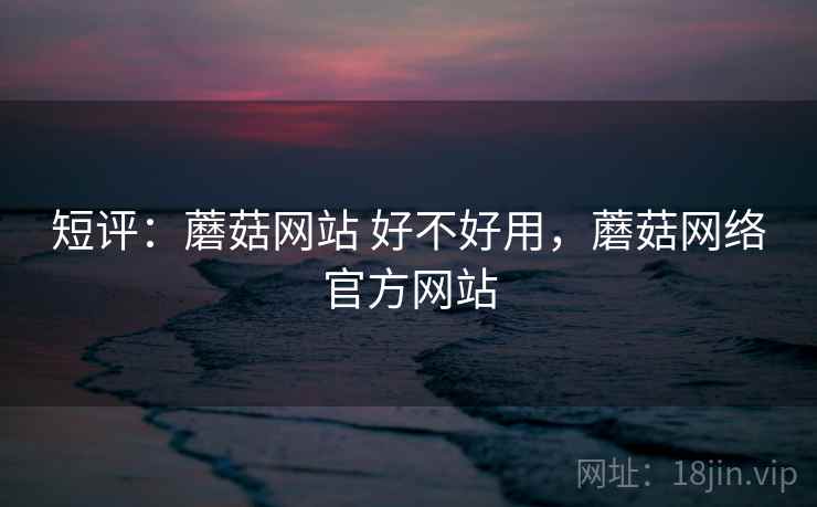 短评：蘑菇网站 好不好用，蘑菇网络官方网站